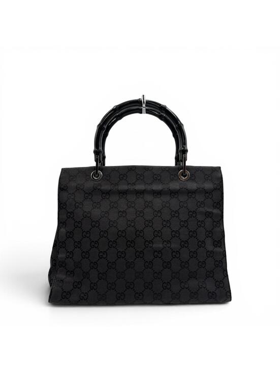 Other - Gucci Bamboo GG Canvas Tote Bag Black